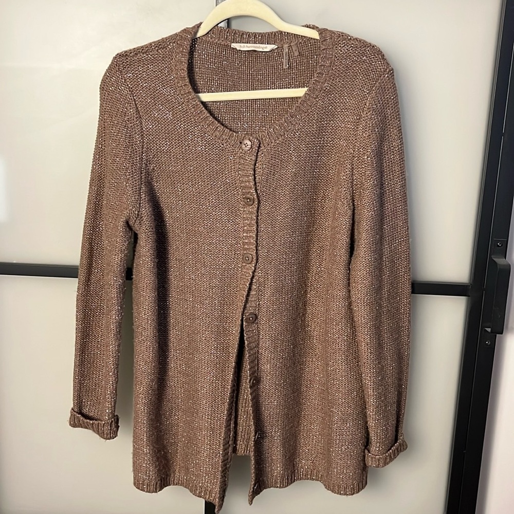 Soft Surroundings Mayfair Cashmere Blend Cardigan Size Medium
